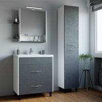 Товар: Зеркальный шкаф Mixline Сура 70 539803 Серый Белый - фото 3 Зеркальный шкаф Mixline Сура 70 539803 Серый Белый — фото 3, Мебель для ванной