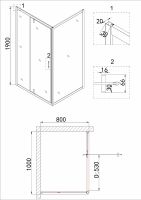 Товар: Душевой уголок Niagara Nova 100х80 NG-43-10AG-A80G профиль Холодное золото стекло прозрачное - фото 5 Душевой уголок Niagara Nova 100х80 NG-43-10AG-A80G профиль Холодное золото стекло прозрачное — фото 5, Душевые уголки