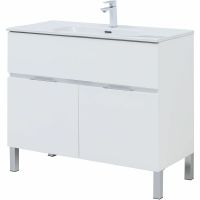 Комплект мебели для ванной Aquanet Алвита New 100 274184 Белый матовый — фото 2, Комплекты мебели для ванной