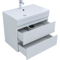 Тумба под раковину Aquanet Нота New 75 335418 подвесная Белый глянец — фото 3, Мебель для ванной