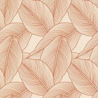 Обои Lutece Les Essentiels 51201606 Винил на флизелине (0,53*10,05) Бежевый/Розовый, Листья — фото 1, Обои для стен