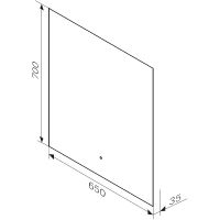 Зеркало AM.PM X-Joy 65 M85MOX10651S с подсветкой с ИК-сенсорным выключателем — фото 10, Зеркала в ванную комнату