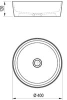 Раковина-чаша Ravak Uni Slim 40 XJX01140002 Белая — фото 6, Раковины накладные