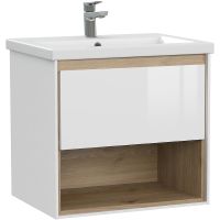 Тумба под раковину Cersanit Louna 60 64070 подвесная Белая — фото 1, Тумбы под раковину