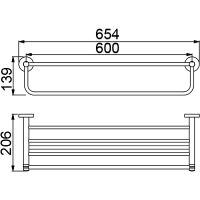 Полка для полотенец Timo Saona 13058/17 Золото матовое — фото 5, Полки для полотенец