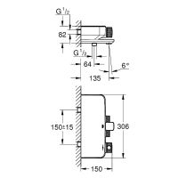 Смеситель для ванны Grohe Grohtherm SmartControl 34718000 с термостатом Хром — фото 11, Смеситель для ванны
