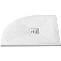 Душевой поддон из искусственного камня Vincea 120x90 L VST-4SQ9012W-L+Vsph-D132 Белый матовый — фото 1, Душевые поддоны из искусственного камня