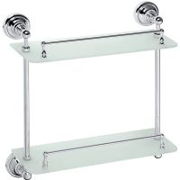 Стеклянная полка Bemeta Retro chrom 144301122 Хром — фото 1, Полки для ванной и душа