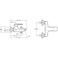 Смеситель для ванны Jacob Delafon Kumin E99460-CP Хром — фото 3, Смеситель для ванны