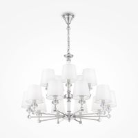 Товар: Люстра Maytoni Neoclassic Riverside MOD018PL-15CH Белая Хром - фото 2 Люстра Maytoni Neoclassic Riverside MOD018PL-15CH Белая Хром — фото 2, Люстры