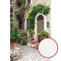 Фреска Ortograf Городской пейзаж 4260 Фактура бархат FX Флизелин (1,8*2,7) Бежевый/Зеленый, Город/Листья — фото 1, Фрески