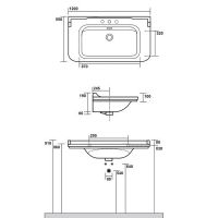 Товар: Раковина Kerasan Waldorf 120 4144K1bi/cr*1 Белая - фото 6 Раковина Kerasan Waldorf 120 4144K1bi/cr*1 Белая — фото 6, Раковины