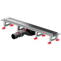 Душевой лоток AM.PM MasterFlow 60 W01SC-P11-060-01SB с решеткой Хром матовый Cut Gradient — фото 1, Душевые лотки