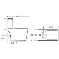 Унитаз компакт Royce Crown RCT-152204WH с бачком и сиденьем Микролифт — фото 4, Унитазы