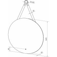 Зеркало Bellezza Жаклин 65 4616410520012 с подсветкой с инфракрасным выключателем — фото 3, Зеркала в ванную комнату