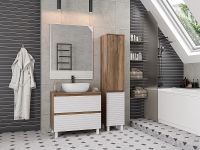 Зеркало Brevita Dakota 80 DAK-01080 Белое матовое — фото 4, Мебель для ванной