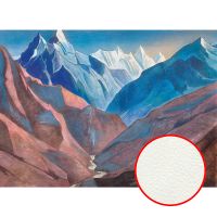 Фреска Ortograf Горы 33964 Фактура флок FLK Флизелин (4*2,9) Коричневый/Синий, Горы/Живопись — фото 1, Фрески