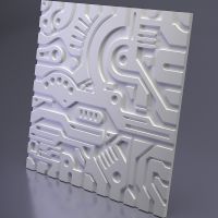Гипсовая 3д панель Artpole Platinum Ex-Machina B GM-0050 глянцевая 600x600 мм — фото 1, Гипсовые 3Д панели