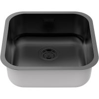 Товар: Кухонная мойка Paulmark Vello 44 Uni VE44-MBN Черная матовая - фото 2 Кухонная мойка Paulmark Vello 44 Uni VE44-MBN Черная матовая — фото 2, Кухонные мойки