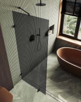 Товар: Душевая перегородка Maybah Glass MGD-274-6 790x1950 коннектор стена-стекло Черный стекло графитовое - фото 4 Душевая перегородка Maybah Glass MGD-274-6 790x1950 коннектор стена-стекло Черный стекло графитовое — фото 4, Душевые перегородки