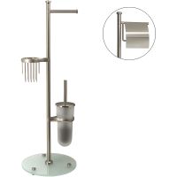 Товар: Напольная стойка WasserKRAFT Ammer K-1236 Хром матовый - фото 2 Напольная стойка WasserKRAFT Ammer K-1236 Хром матовый — фото 2, Стойки - набор держателей