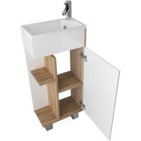 Товар: Тумба с раковиной 1MarKa Laura 40Н R У85931 Дуб сонома Белый глянец - фото 2 Тумба с раковиной 1MarKa Laura 40Н R У85931 Дуб сонома Белый глянец — фото 2, Тумбы с раковиной