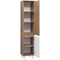 Товар: Шкаф пенал Brevita Dakota 35 R DAK-050350-19/01П Белый матовый Дуб Галифакс олово - фото 4 Шкаф пенал Brevita Dakota 35 R DAK-050350-19/01П Белый матовый Дуб Галифакс олово — фото 4, Мебель для ванной