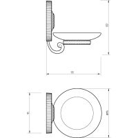 Мыльница Migliore Montecarlo 31515 Белый Золото — фото 2, Мыльницы