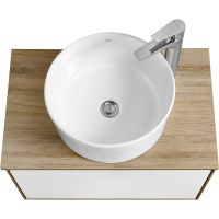 Тумба под раковину Aquaton Либерти 70 1A279801LYC70 подвесная Дуб эльвезия Белая — фото 14, Тумбы под раковину