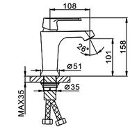 Смеситель для раковины Frap H31 F1031 Белый Хром — фото 11, Смесители для раковины