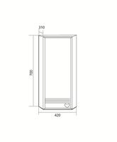 Подвесной шкаф 1MarKa Story 42П R У99318 угловой Белый глянец — фото 5, Шкафы для ванной