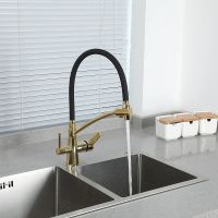 Смеситель для кухни Gappo G4398-13 Золото Черный — фото 12, Смесители для кухни