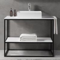 Консоль под раковину Abber Stein 100 AS2631 Белая матовая — фото 1, Консоли для раковины