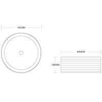 Раковина-чаша Ceruttispa 40 CR0051A 9559 Белая — фото 3, Раковины накладные