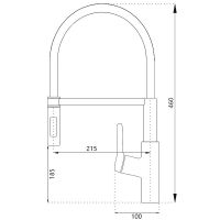 Товар: Смеситель для кухни BRNOU BR760-2 Белый Черный - фото 7 Смеситель для кухни BRNOU BR760-2 Белый Черный — фото 7, Смесители