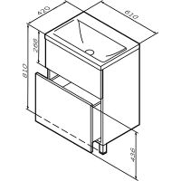 Тумба под раковину AM.PM Gem 60 M90FSX06022GM32 Графит матовый — фото 11, Мебель для ванной