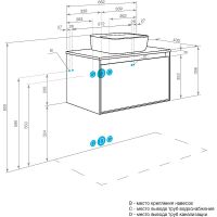 Тумба под раковину Aquaton Либерти 70 1A279801LYC70 подвесная Дуб эльвезия Белая — фото 25, Тумбы под раковину