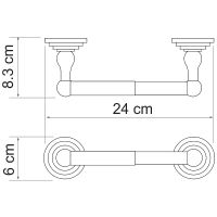 Держатель туалетной бумаги WasserKRAFT Ammer Хром матовый арт-K-7022 — фото 3, Держатели туалетной бумаги