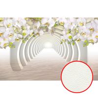 Фреска Ortograf 3D 6648 Фактура флок FLK Флизелин (3,24*2,1) Белый, Цветы/Абстракция — фото 1, Фрески