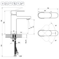 Смеситель для раковины Ravak Chrome CR 014.00CR X070191 Хром — фото 4, Смесители для раковины
