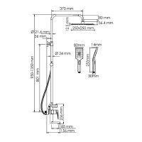 Душевая система WasserKRAFT A155.198.201.BG Золото матовое — фото 10, Душевое оборудование. Душевая программа