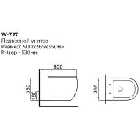 Товар: Унитаз Black&White Universe 727W00 подвесной сиденьем Микролифт - фото 2 Унитаз Black&White Universe 727W00 подвесной сиденьем Микролифт — фото 2, Унитазы