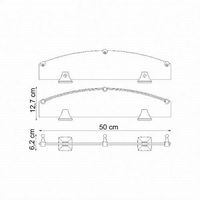 Товар: Стеклянная полка WasserKRAFT Wern K-2544 Хром - фото 3 Стеклянная полка WasserKRAFT Wern K-2544 Хром — фото 3, Полки для ванной и душа