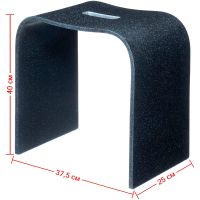 Стульчик для ванной Geralis T-B-V Черный с вырезом — фото 4, Сиденья