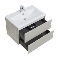 Тумба под раковину Aquaton Сохо 75 1A258101AJ9A0 подвесная Слэйт Галька серая — фото 2, Тумбы под раковину