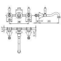 Смеситель для раковины Cezares First FIRST-BLS1-03/24-M Золото 24 карат — фото 2, Смесители для раковины