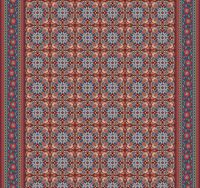 Фреска Ortograf Arabesque 33455 Фактура бархат FX Флизелин (3,2*3) Красный/Синий, Орнамент — фото 2, Фрески