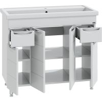 Товар: Тумба под раковину СанТа Родос 100 206016 Белая - фото 2 Тумба под раковину СанТа Родос 100 206016 Белая — фото 2, Тумбы под раковину