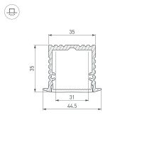 Товар: Профиль алюминиевый Arlight 015538 встраиваемый Серебристый - фото 3 Профиль алюминиевый Arlight 015538 встраиваемый Серебристый — фото 3, Профили для светодиодных лент