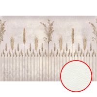 Фреска Ortograf Forma 32642 Фактура флок FLK Флизелин (4*2,7) Бежевый/Серый, Листья/Абстракция — фото 1, Фрески